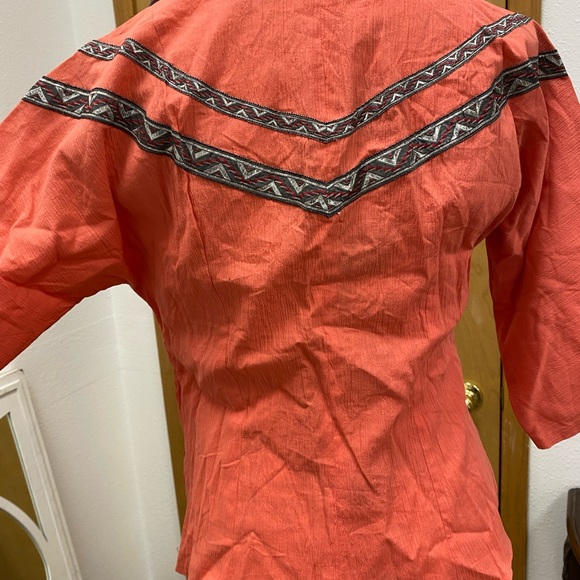 Vintage 50s Western Top sz M - Picture 3 of 6